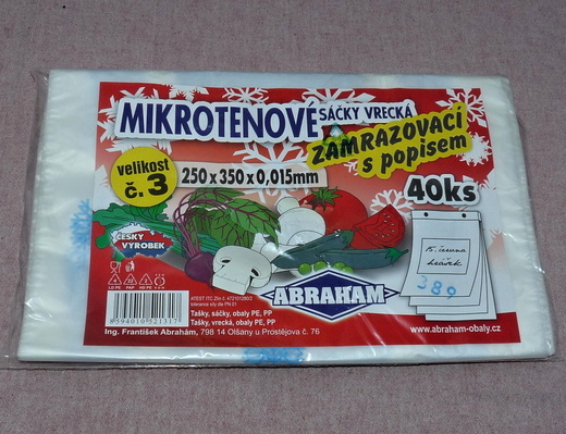 Mikrotenový sáček 250x350/0,015 zamrazovací