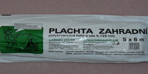 PE fólie 5x6/0,12 čirá, zahrádkářská